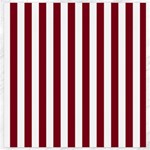 Vertical Stripes - White and Burgundy Red Canvas 20  x 20 
