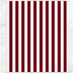 Vertical Stripes - White and Burgundy Red Canvas 20  x 24 
