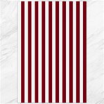 Vertical Stripes - White and Burgundy Red Canvas 20  x 30 