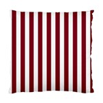 Vertical Stripes - White and Burgundy Red Standard Cushion Case (One Side)
