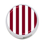Vertical Stripes - White and Burgundy Red 4-Port USB Hub (Two Sides)