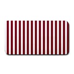 Vertical Stripes - White and Burgundy Red Medium Bar Mat