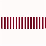 Vertical Stripes - White and Burgundy Red Medium Bar Mat