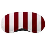Vertical Stripes - White and Burgundy Red Sleeping Mask
