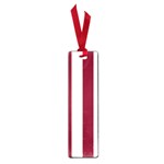 Vertical Stripes - White and Burgundy Red Small Book Mark