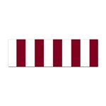 Vertical Stripes - White and Burgundy Red Sticker Bumper (100 pack)