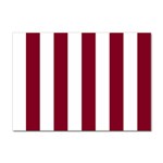 Vertical Stripes - White and Burgundy Red Sticker A4 (100 pack)