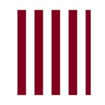 Vertical Stripes - White and Burgundy Red Greeting Card 4.5  x 6 