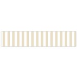 Vertical Stripes - White and Pearl Brown Flano Scarf (Small)