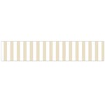 Vertical Stripes - White and Pearl Brown Flano Scarf (Large)