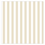 Vertical Stripes - White and Pearl Brown Large Satin Scarf (Square)