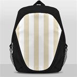 Vertical Stripes - White and Pearl Brown Backpack Bag