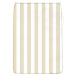 Vertical Stripes - White and Pearl Brown Removable Flap Cover (L)