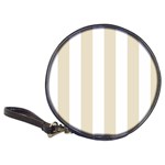 Vertical Stripes - White and Pearl Brown Classic 20-CD Wallet
