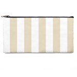 Vertical Stripes - White and Pearl Brown Pencil Case