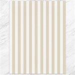 Vertical Stripes - White and Pearl Brown Canvas 12  x 16 