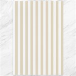 Vertical Stripes - White and Pearl Brown Canvas 12  x 18 