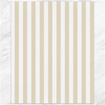 Vertical Stripes - White and Pearl Brown Canvas 16  x 20 