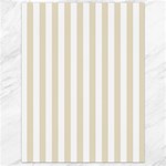 Vertical Stripes - White and Pearl Brown Canvas 18  x 24 