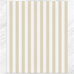 Vertical Stripes - White and Pearl Brown Canvas 20  x 24 