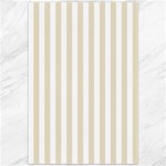 Vertical Stripes - White and Pearl Brown Canvas 20  x 30 