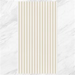 Vertical Stripes - White and Pearl Brown Canvas 40  x 72 