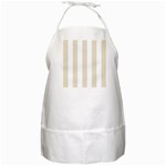 Vertical Stripes - White and Pearl Brown BBQ Apron