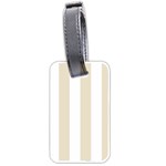 Vertical Stripes - White and Pearl Brown Luggage Tag (Two Sides)