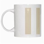 Vertical Stripes - White and Pearl Brown White Mug