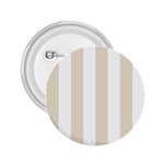 Vertical Stripes - White and Pearl Brown 2.25  Button