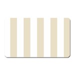 Vertical Stripes - White and Pearl Brown Magnet (Rectangular)