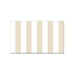 Vertical Stripes - White and Pearl Brown Sticker (Rectangular)