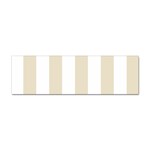 Vertical Stripes - White and Pearl Brown Sticker Bumper (10 pack)