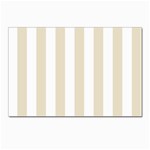 Vertical Stripes - White and Pearl Brown Postcard 4  x 6 