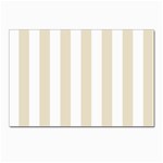 Vertical Stripes - White and Pearl Brown Postcards 5  x 7  (Pkg of 10)