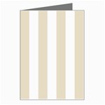 Vertical Stripes - White and Pearl Brown Greeting Card
