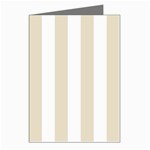 Vertical Stripes - White and Pearl Brown Greeting Cards (Pkg of 8)