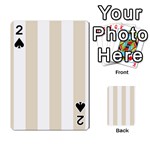Vertical Stripes - White and Pearl Brown Playing Cards 54 Designs
