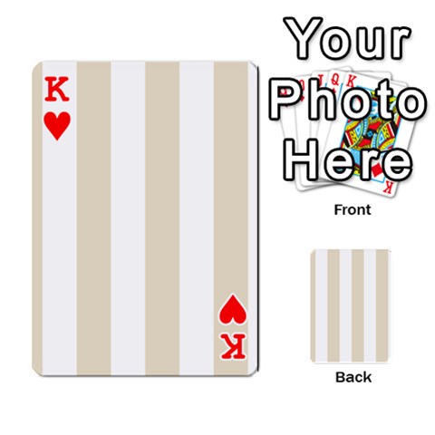 King Vertical Stripes Front - HeartK