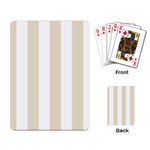 Vertical Stripes - White and Pearl Brown Playing Cards Single Design