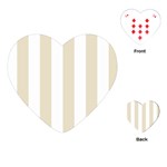 Vertical Stripes - White and Pearl Brown Playing Cards (Heart)