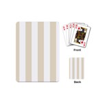 Vertical Stripes - White and Pearl Brown Playing Cards (Mini)