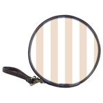 Vertical Stripes - White and Almond Brown Classic 20-CD Wallet
