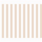 Vertical Stripes - White and Almond Brown Collage 8  x 10 