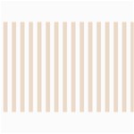 Vertical Stripes - White and Almond Brown Collage 12  x 18 