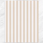Vertical Stripes - White and Almond Brown Canvas 16  x 20 