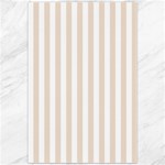 Vertical Stripes - White and Almond Brown Canvas 20  x 30 