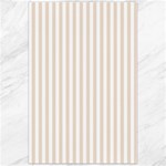 Vertical Stripes - White and Almond Brown Canvas 24  x 36 