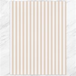 Vertical Stripes - White and Almond Brown Canvas 36  x 48 