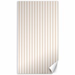 Vertical Stripes - White and Almond Brown Canvas 40  x 72 